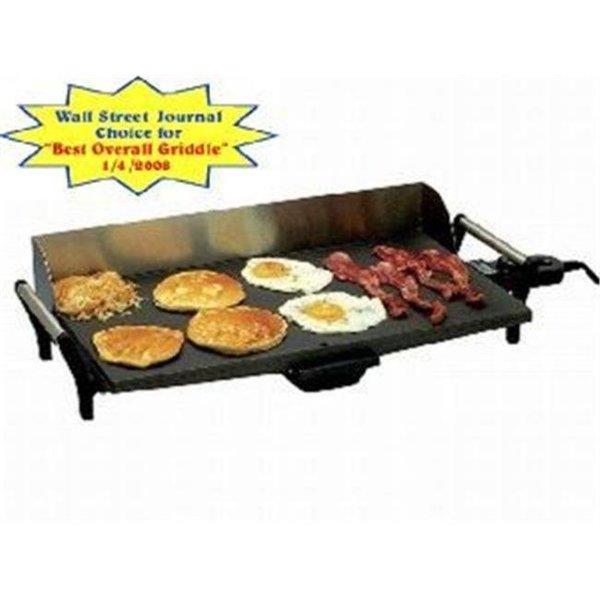 Broilking / Cadco BroilKing Pro Gray Griddle With Stainless Handles And Backsplash - PCG-10 PCG-10